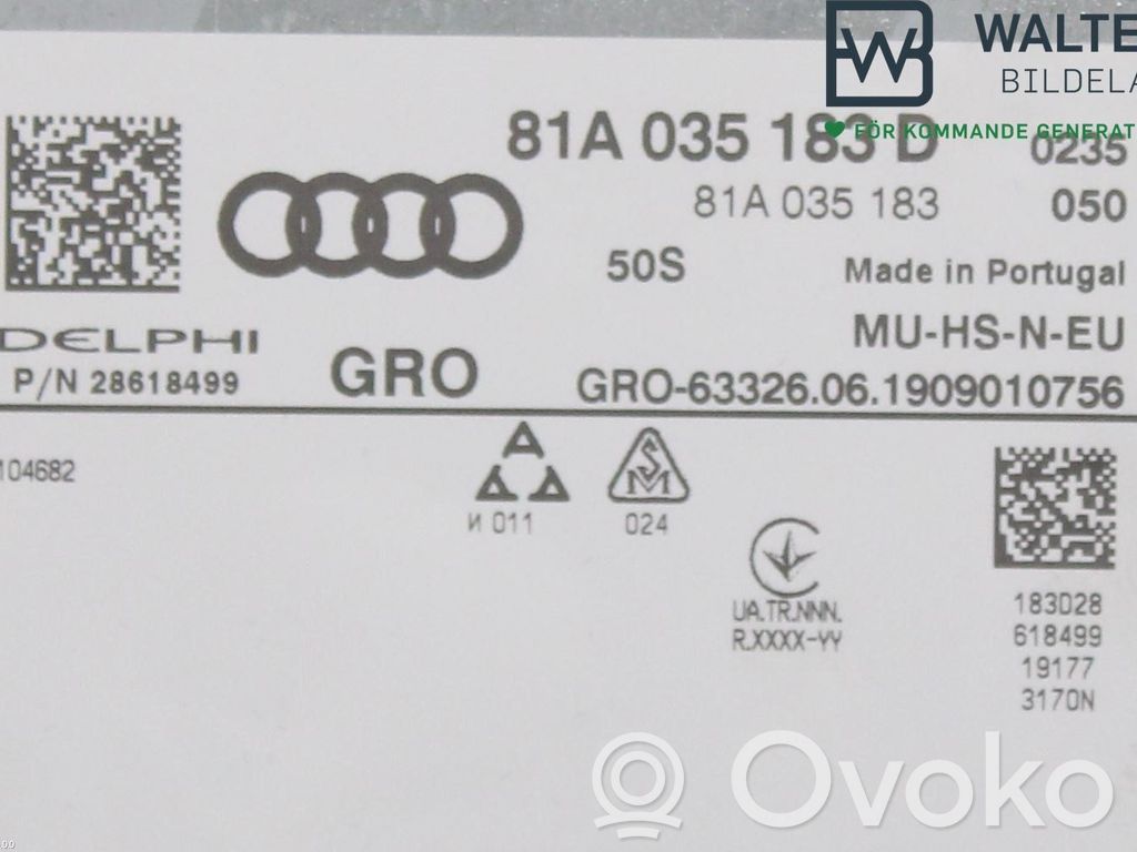 Audi A3 S3 8V Panel / Radioodtwarzacz CD/DVD/GPS 