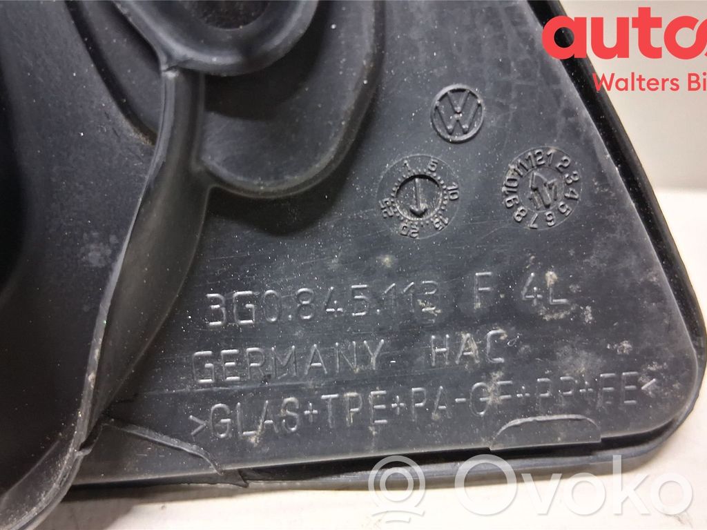 Volkswagen PASSAT B8 Vetro del deflettore della portiera anteriore - quattro porte 