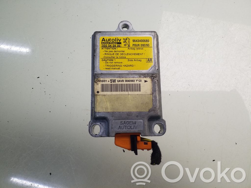 Peugeot 406 Airbag deployment crash/impact sensor 