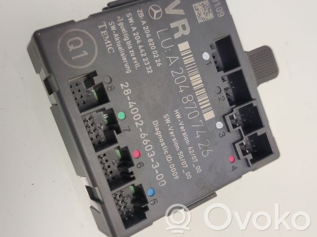 Unité de commande module de porte   A2048707426
