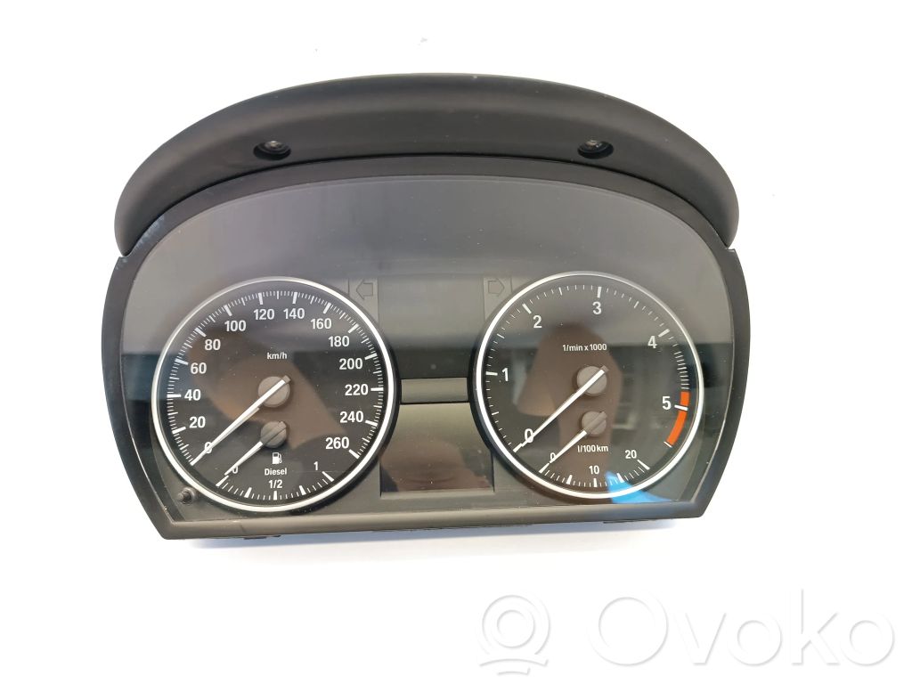 BMW 3 E90 E91 Spidometras (prietaisų skydelis) 