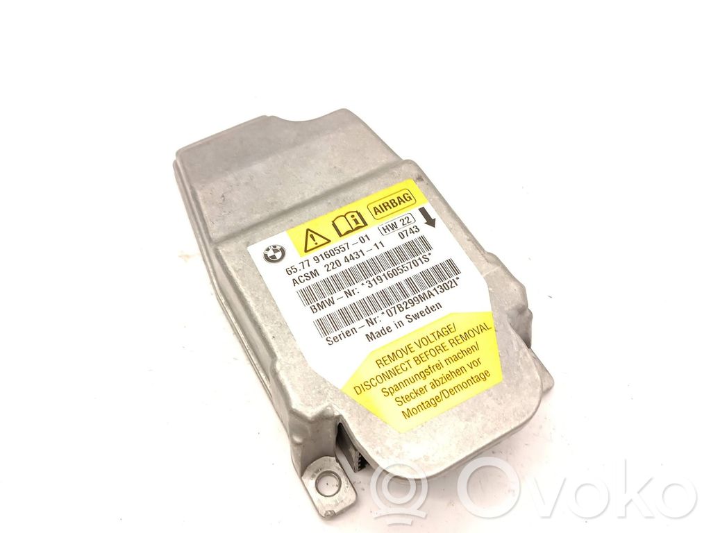 Module de contrôle airbag   9160557,916055701,65779160557,220443111,31916055701S,6577916055701
