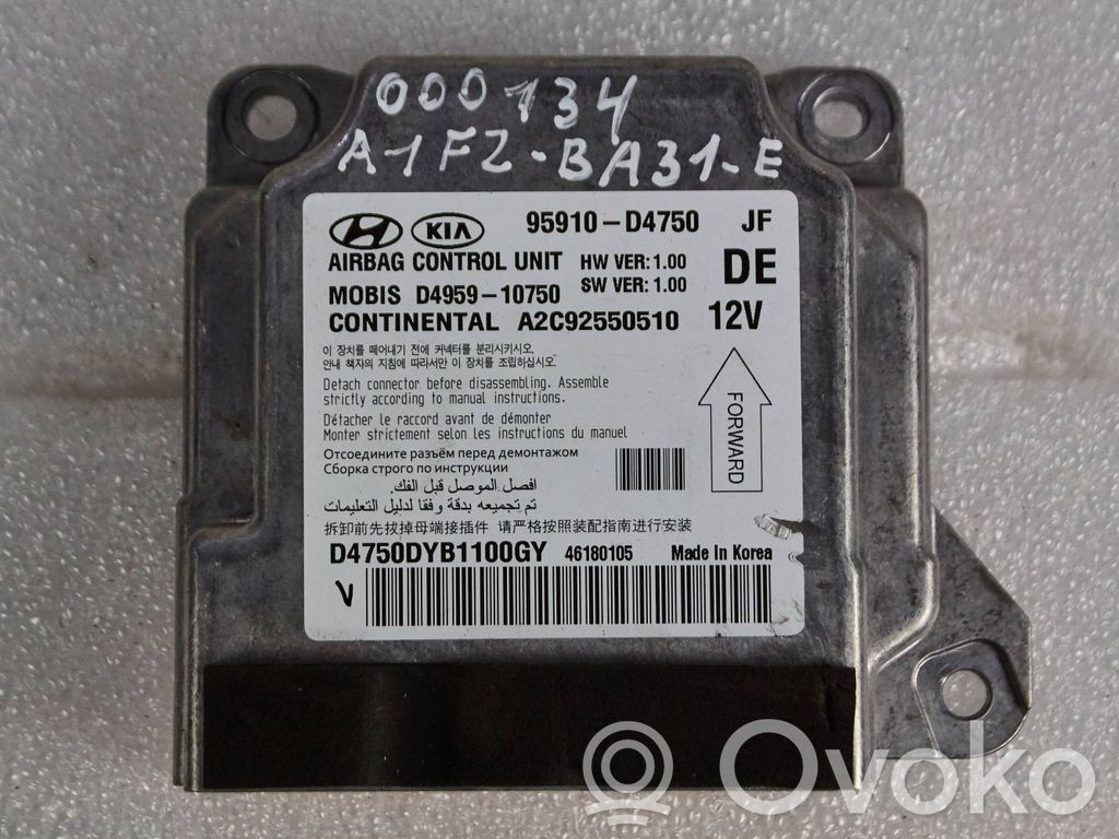 KIA Optima Airbag control unit/module 