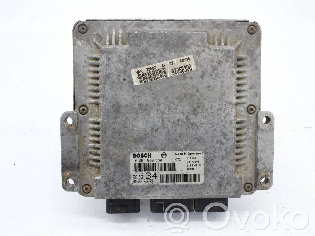 Engine control unit/module   9645534380,92058300,0281010880