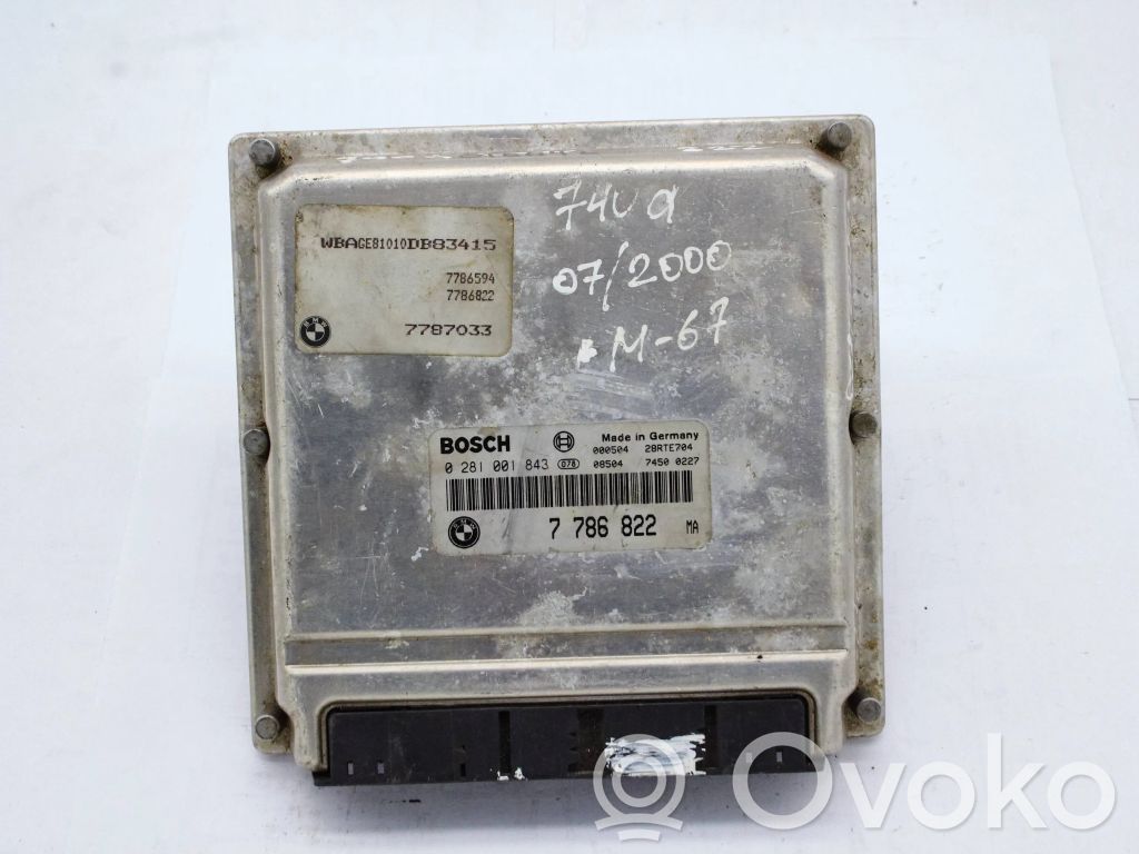 BMW 7 E38 Unidad de control/módulo del motor 