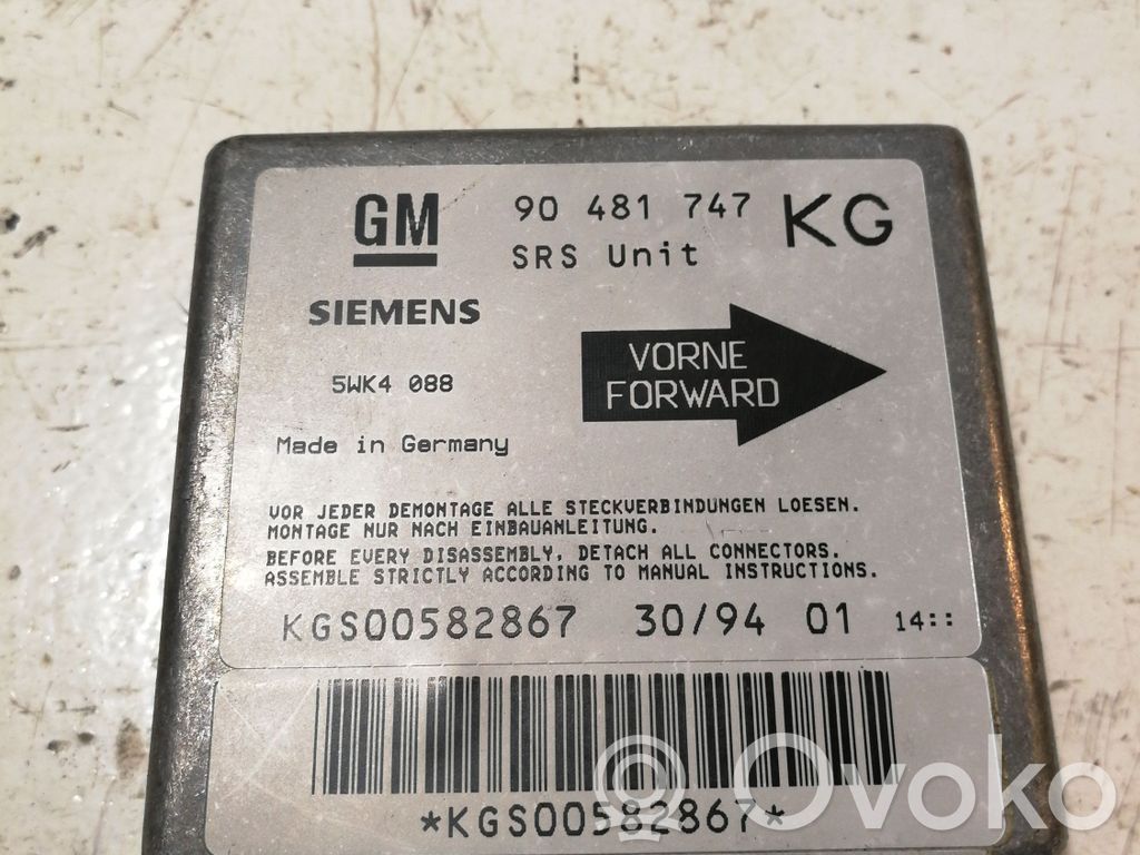 Opel Corsa B Airbag control unit/module 