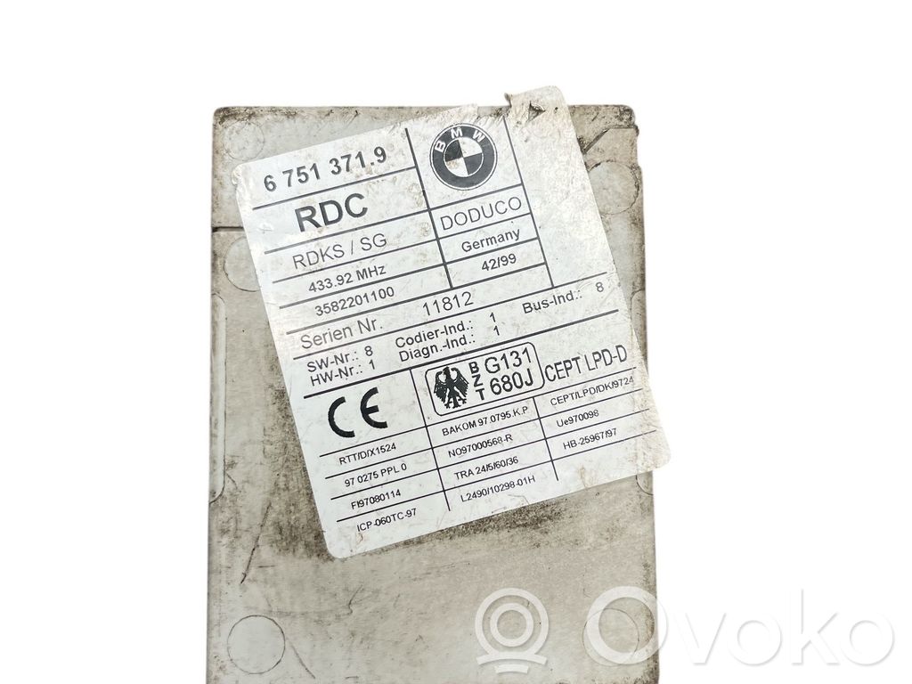 BMW 5 E39 Tire pressure control unit 