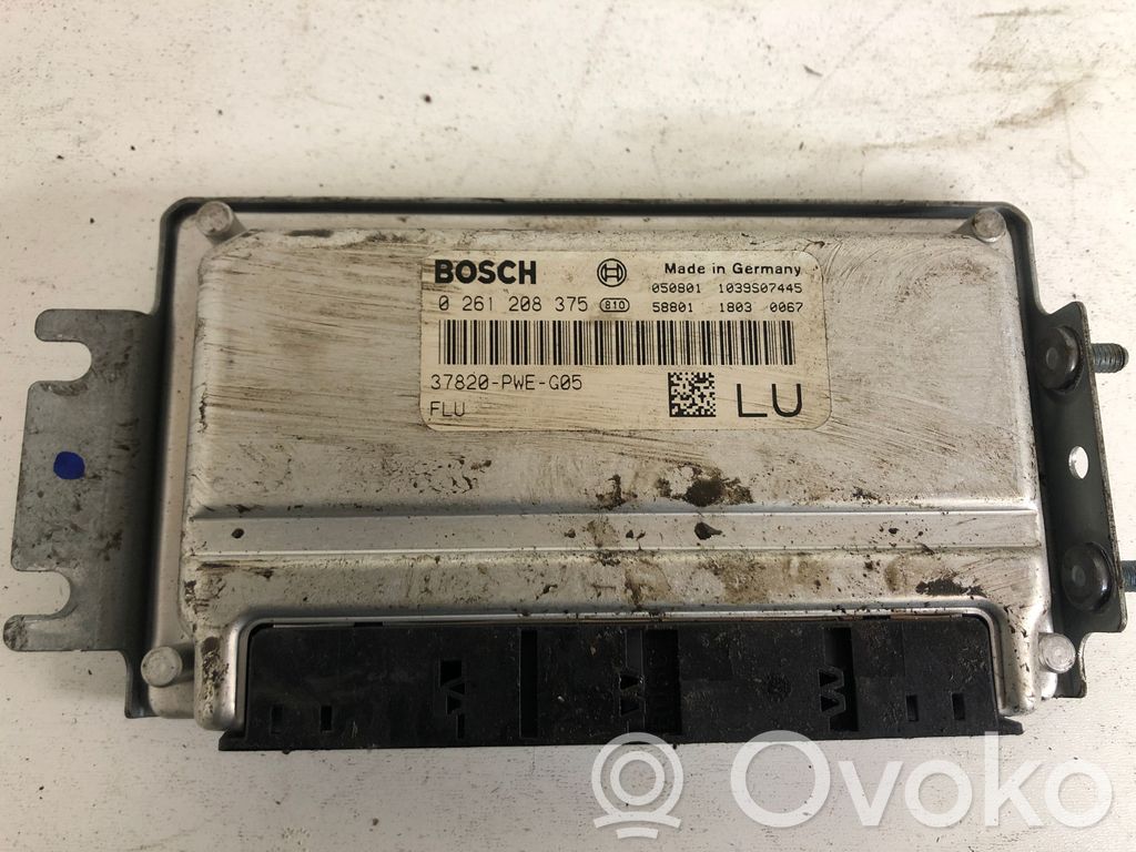 Engine control unit/module   0261208375,37820PWEG05