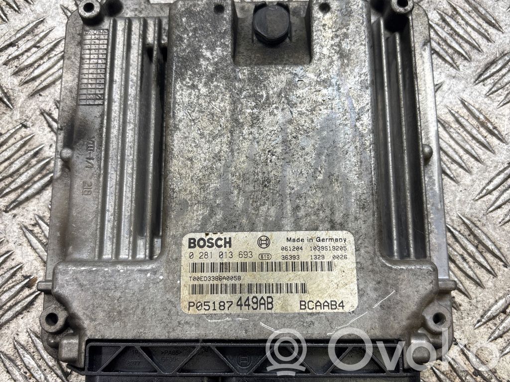 Engine control unit/module   1039S19205,0281013693,P05187449AB
