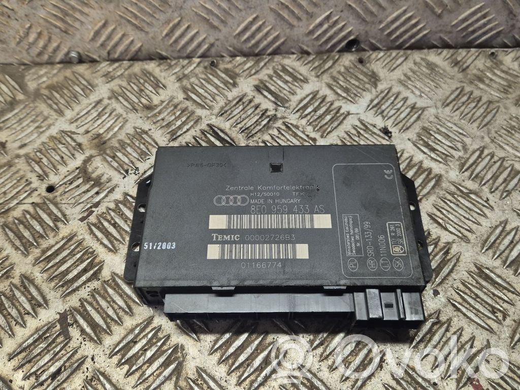 Audi A4 S4 B6 8E 8H Mukavuusmoduuli 