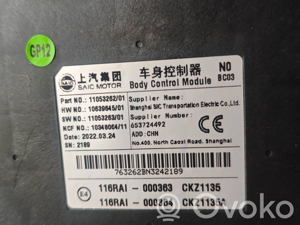 Central body control module   1105326201,CKZ1135A,CKZ1135,1063964S01