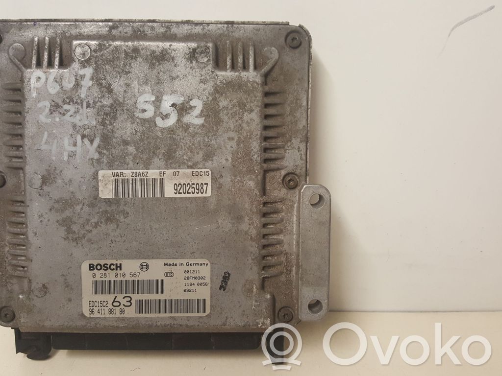 Engine control unit/module   9641188180,0281010567,EDC15C263,EDC15C2