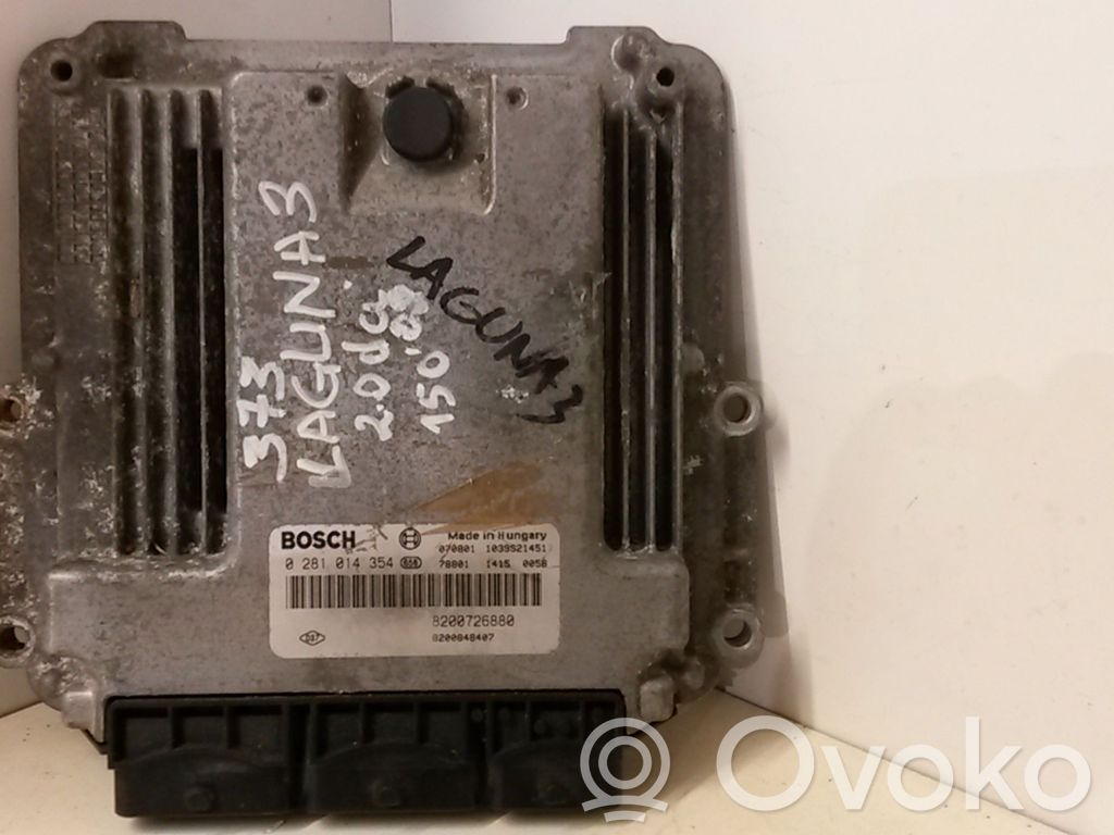 Engine control unit/module   0281014354,8200726880,8200848407,1039S21451