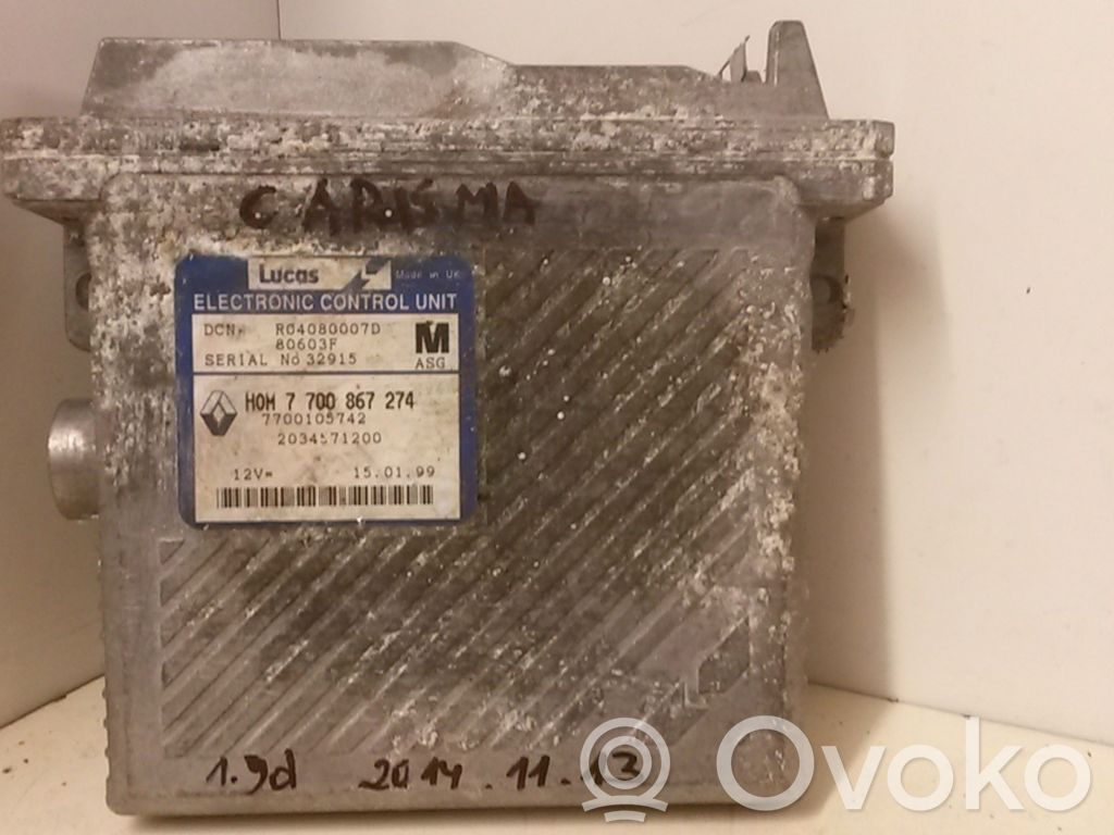 Engine control unit/module   7700867274,7700105742,R04080007D,80603F