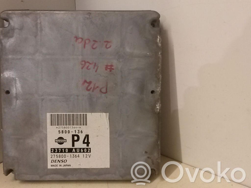 Engine control unit/module   5800136,2758001364,23710AU602,P4
