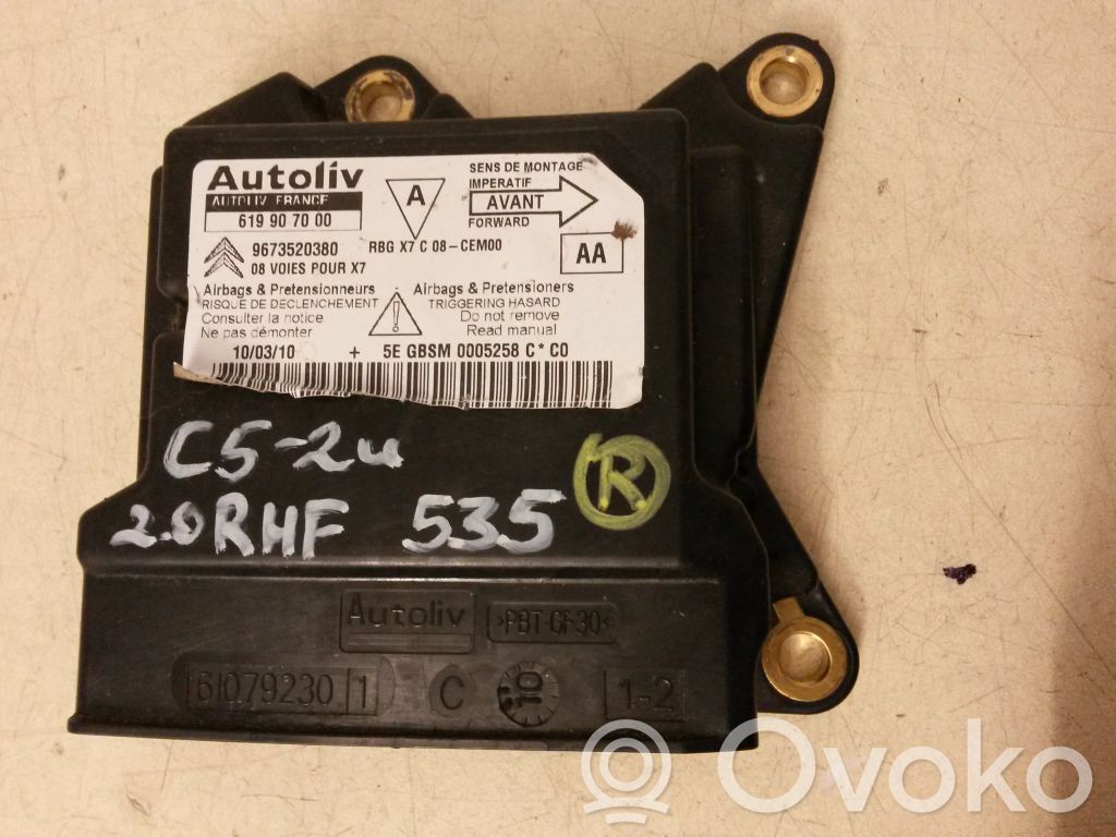 Citroen C5 Airbag control unit/module 