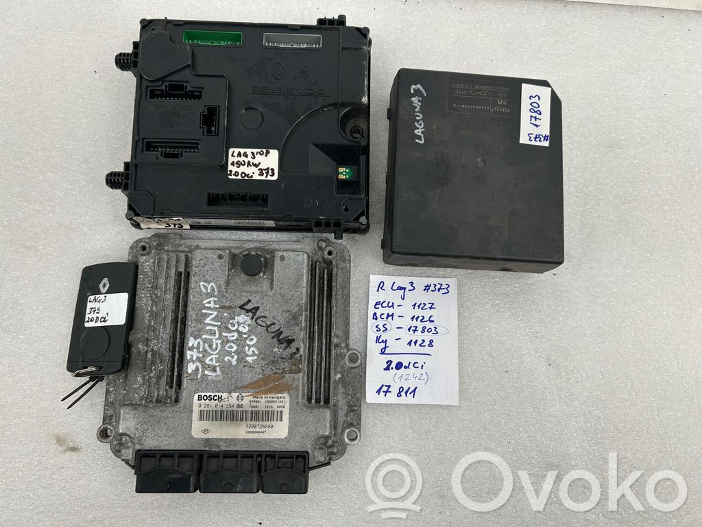 Renault Laguna III Kit cu ECU motor și set închidere uși 