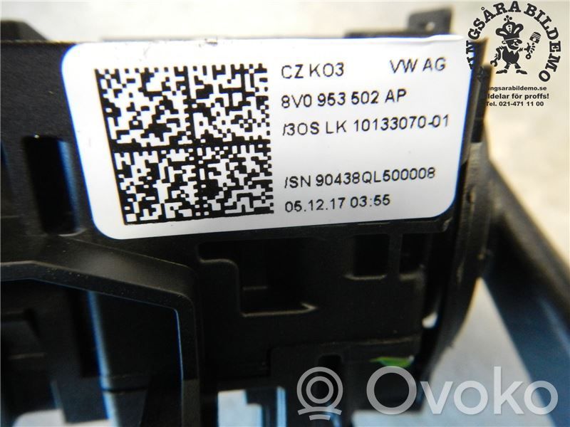 Audi A3 S3 8V Interruptor/palanca de limpiador de luz de giro 