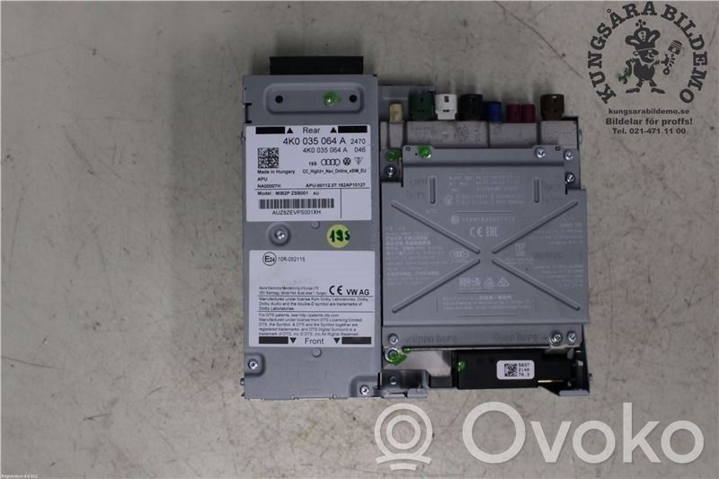 Audi A6 S6 C8 4K Head unit multimedia control 