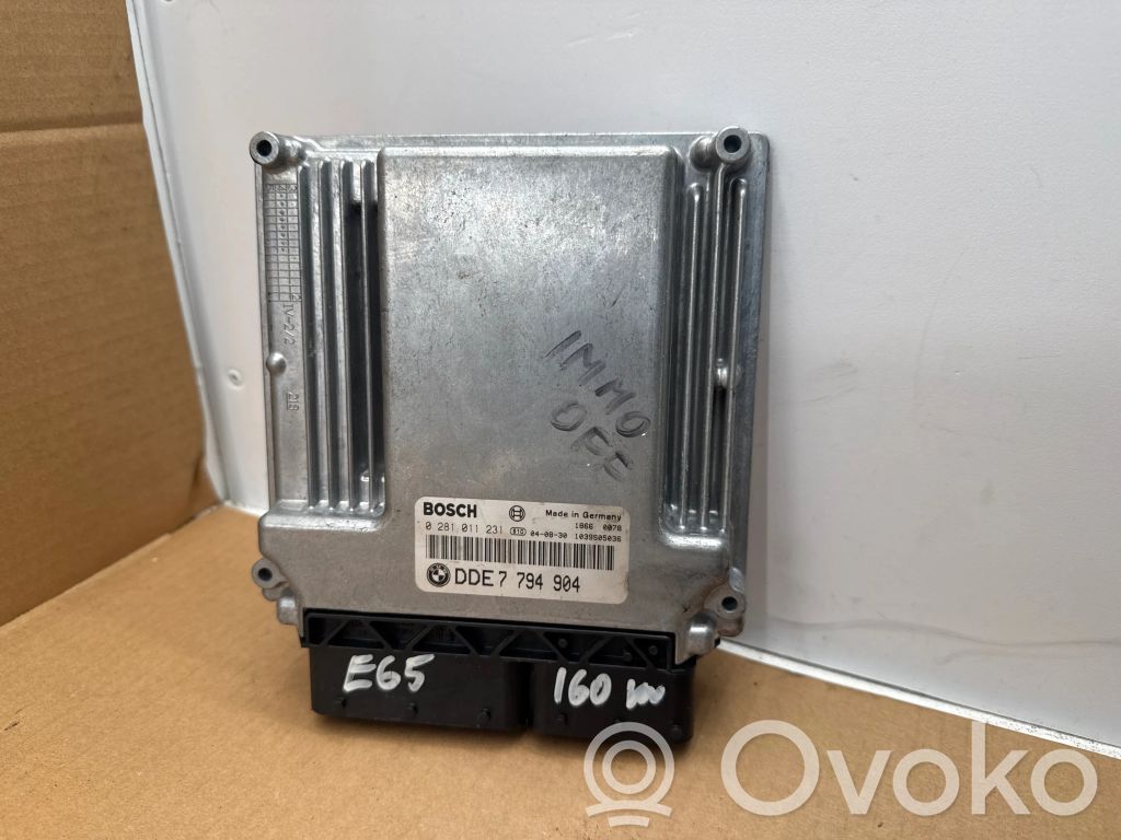 BMW 7 E65 E66 Engine control unit/module 