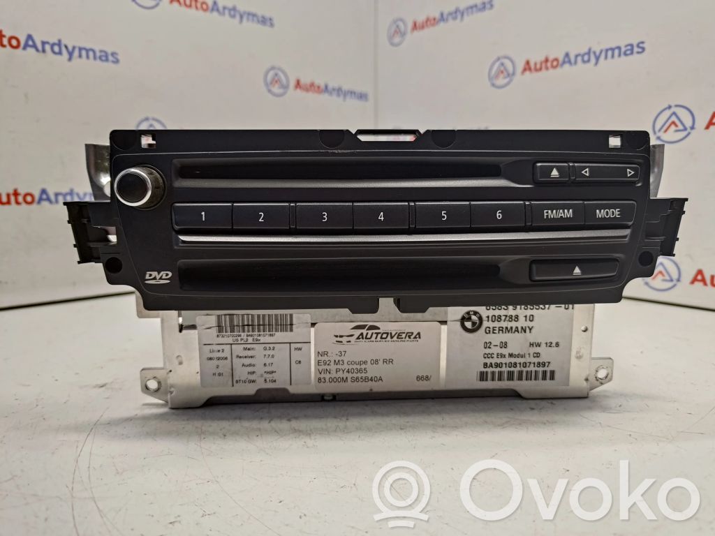 Panel / Radioodtwarzacz CD/DVD/GPS   65839185537,65839191564
