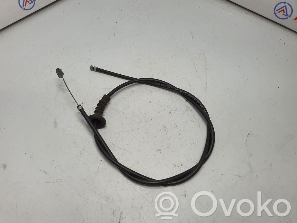 BMW 5 E60 E61 Système poignée, câble pour serrure de capot 