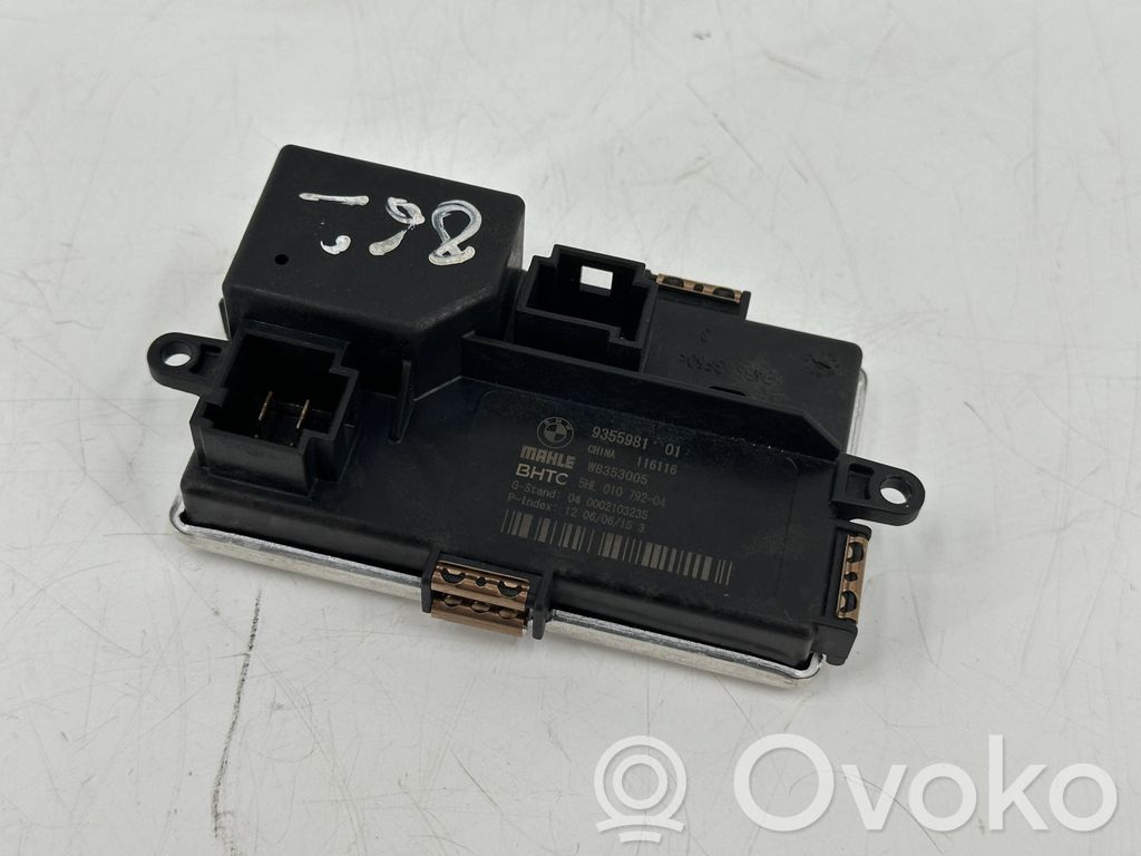 BMW 5 F10 F11 Rezystor / Opornik dmuchawy nawiewu 