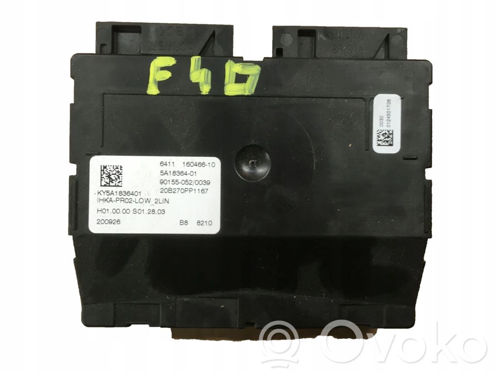 BMW 1 F40 Ilmastoinnin ohjainlaite/moduuli 