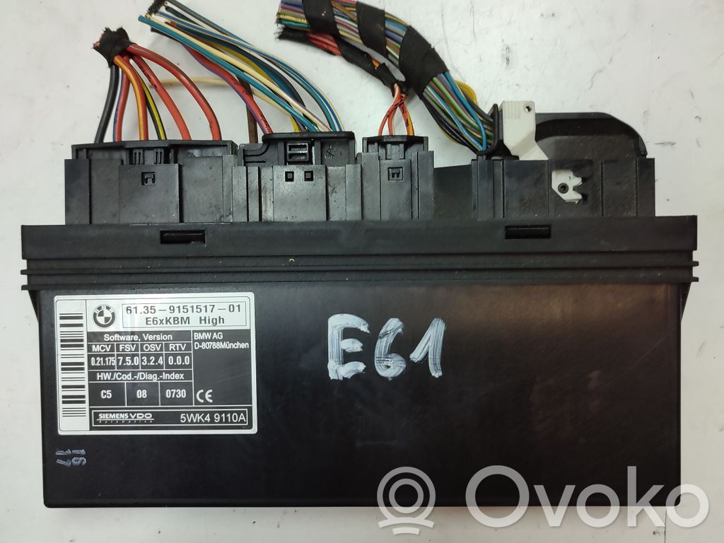 BMW 5 E60 E61 Komforto modulis 