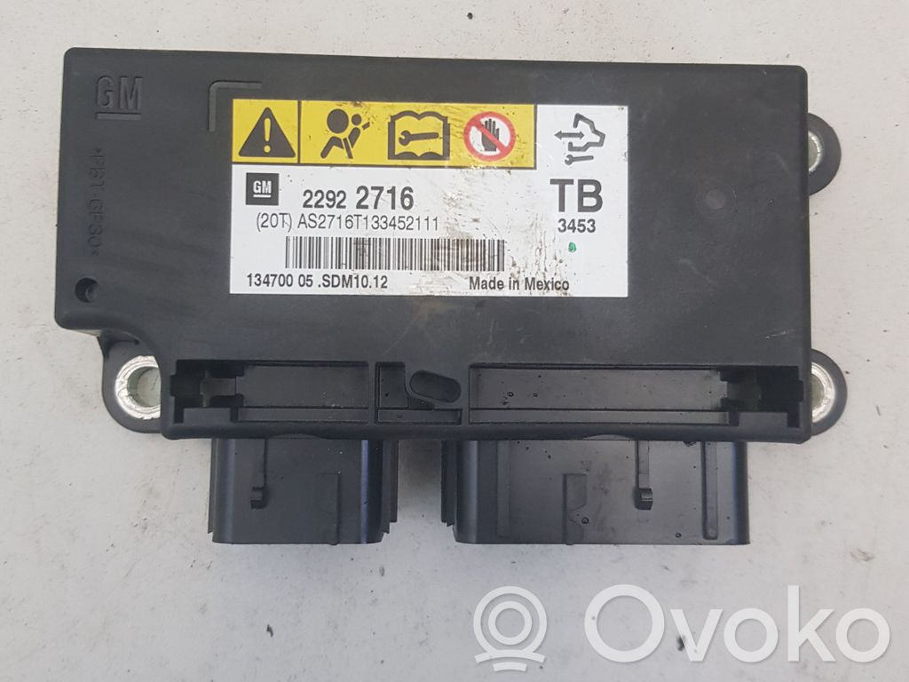 Opel Insignia A Airbag control unit/module 