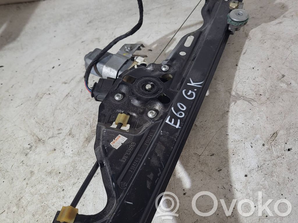BMW 5 E60 E61 Rear door window regulator with motor 