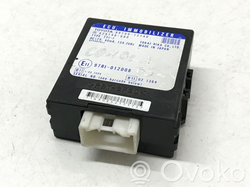 Toyota Corolla Verso E121 Immobilizer control unit/module 