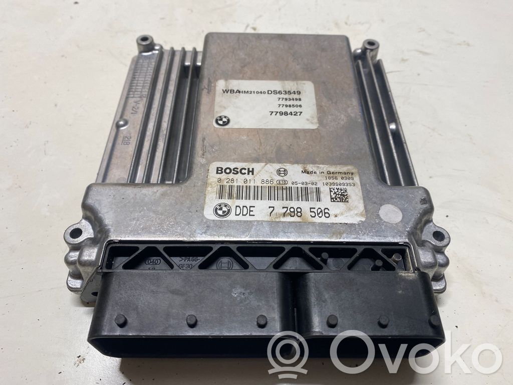 Moottorin ohjainlaite/moduuli   0281011886,7788506,1039S09353