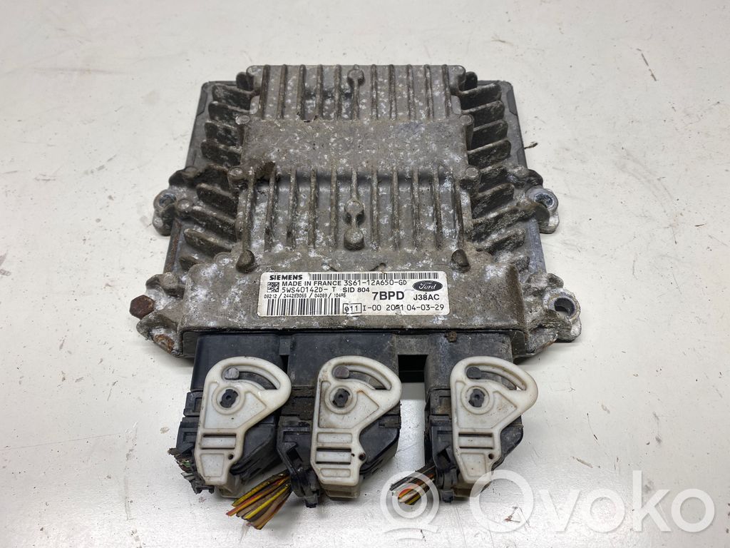 Engine control unit/module   3S6112A650GD,7BPD,5WS40142DT