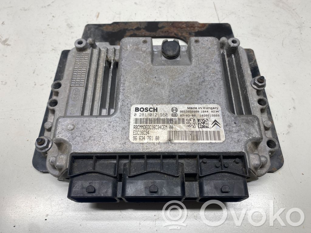 Engine control unit/module   9653858980,0281012980,9653958980,9663476180