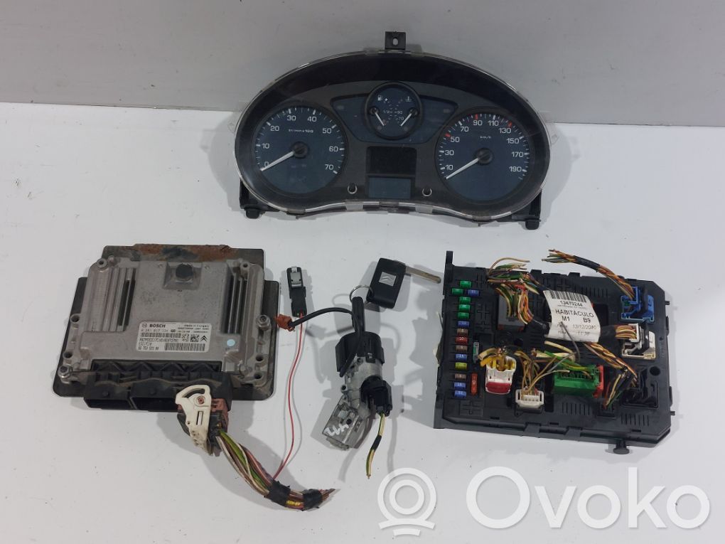 Citroen Berlingo Juego de cerradura y set ECU del motor 
