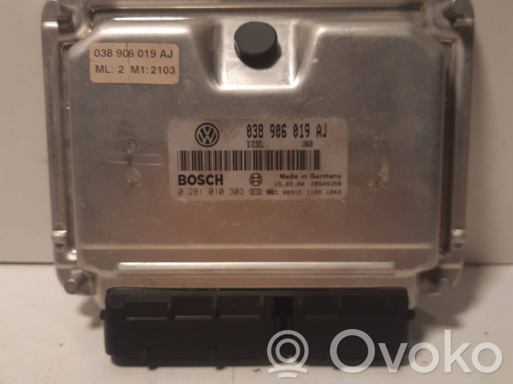 Engine control unit/module   038906019AJ,28SA4358,0281010303