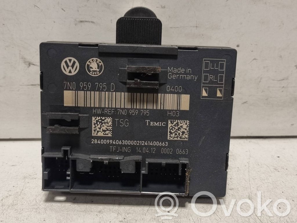 Skoda Yeti (5L) Unité de commande module de porte 