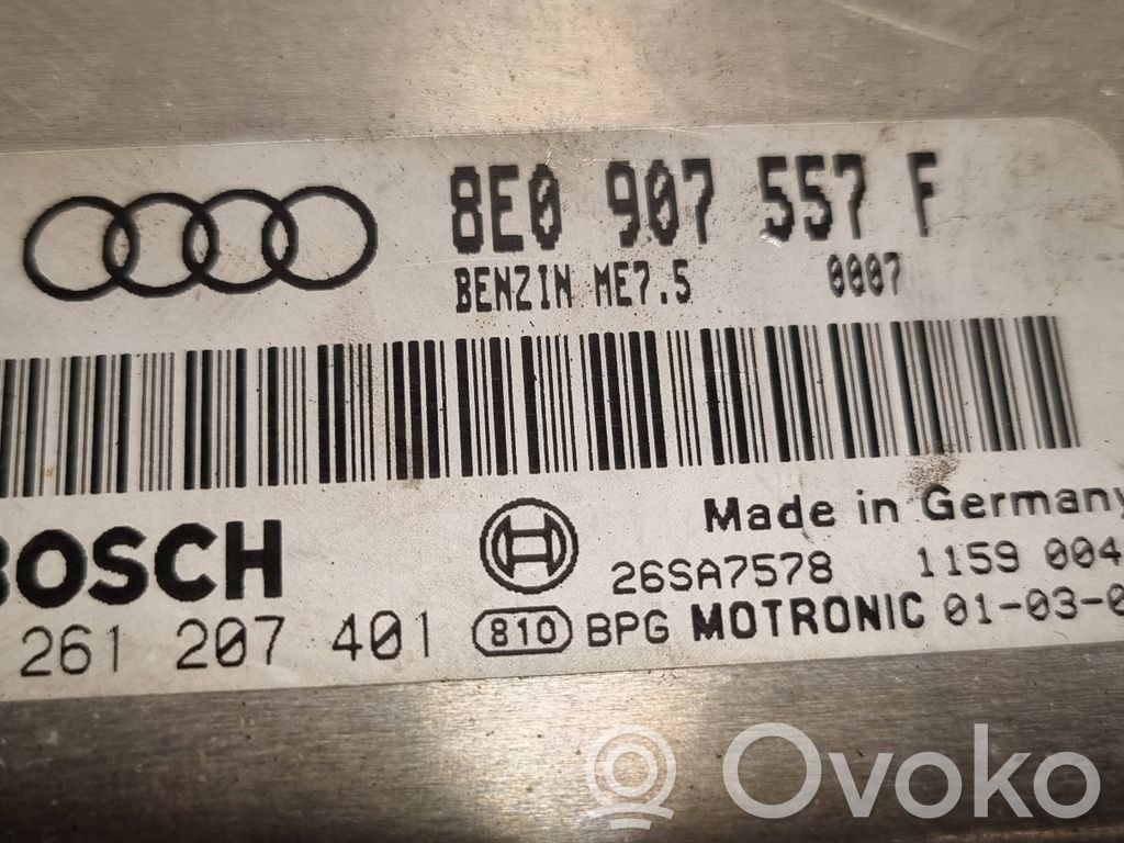 Engine control unit/module   8E0907557F,26SA7578,0261207401