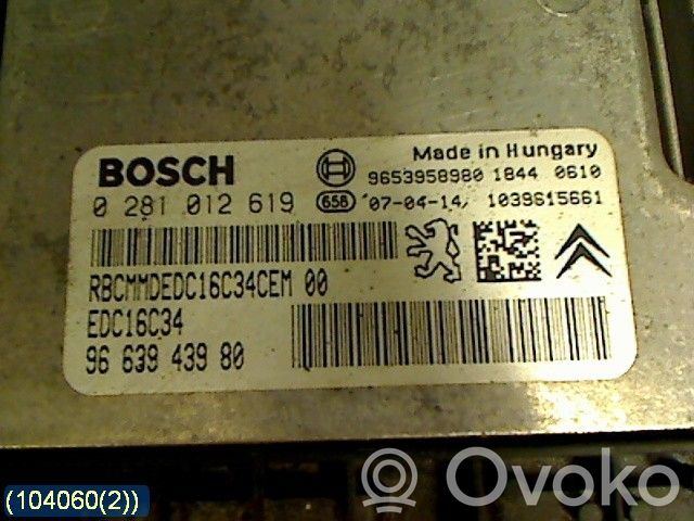 Peugeot Partner Injection control unit/module 