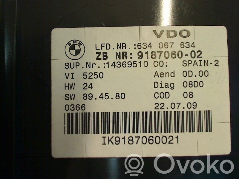 BMW 3 E90 E91 Speedometer (instrument cluster) 
