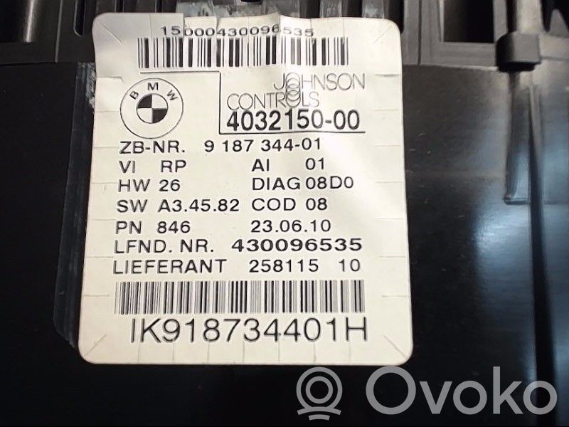 BMW 3 E90 E91 Speedometer (instrument cluster) 
