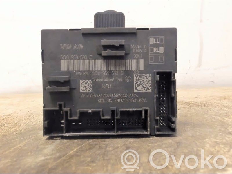 Unité de commande module de porte   5Q0959593E,10125480,5Q0959593E