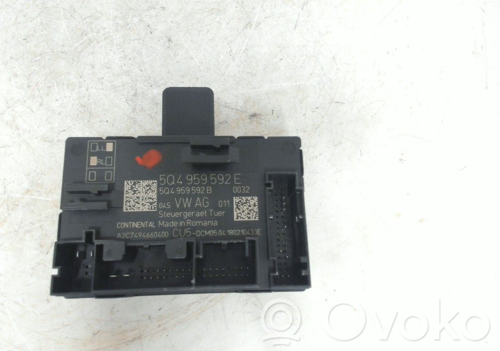 Unité de commande module de porte   5Q4959592E,A2C7494660400,5Q4959592E