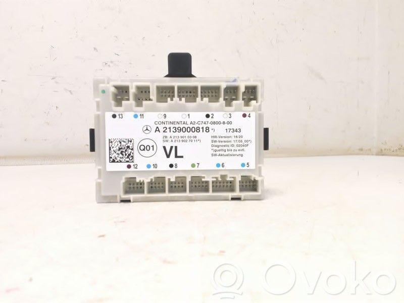 Unité de commande module de porte   A2139000818,A2C7470800800,A2139000818