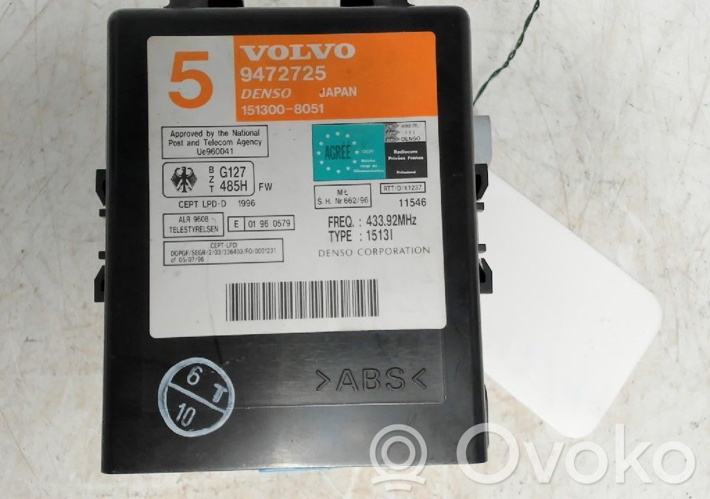 Volvo S70  V70  V70 XC Unidad de control/módulo de alarma 