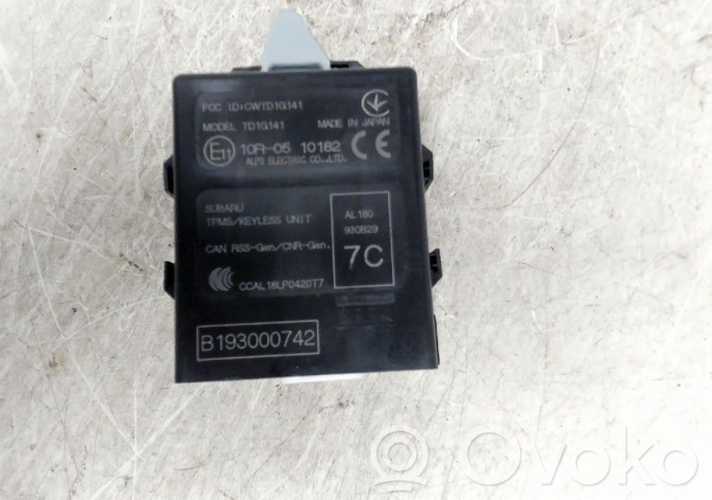 Keyless (KESSY) go control unit/module   TD1G141,AL180