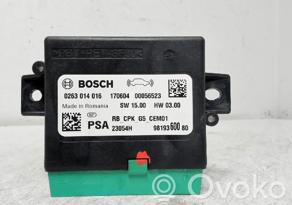 Peugeot Expert Parking PDC control unit/module 