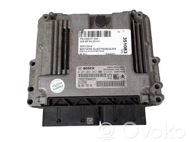Peugeot 308 Engine control unit/module ECU 