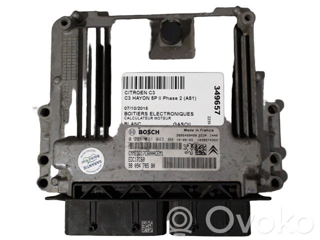 Citroen C3 Engine control unit/module ECU 